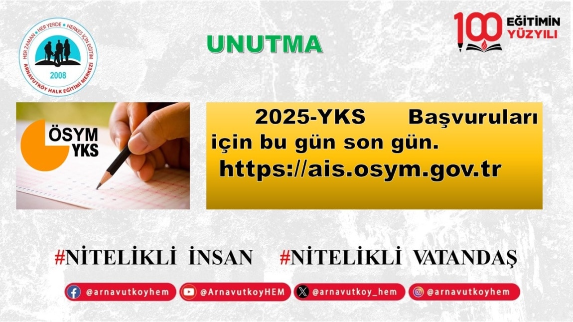 2025-YKS BAŞVURULARI